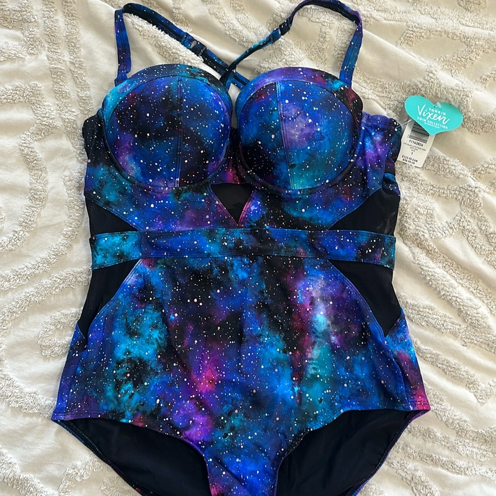 NWT Torrid Galaxy Swimsuit Size 1